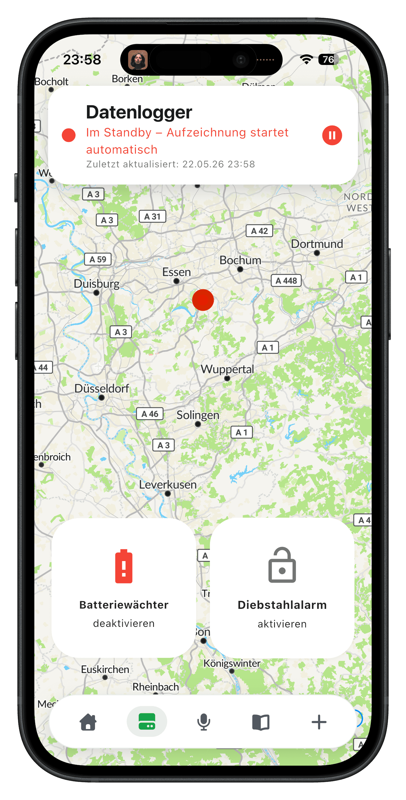 Live-Tracking aller Fahrzeuge